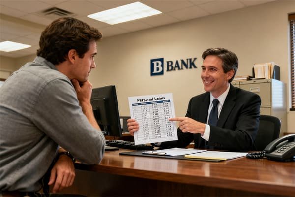 Diagrama de etapas de aprovação de empréstimo bancário